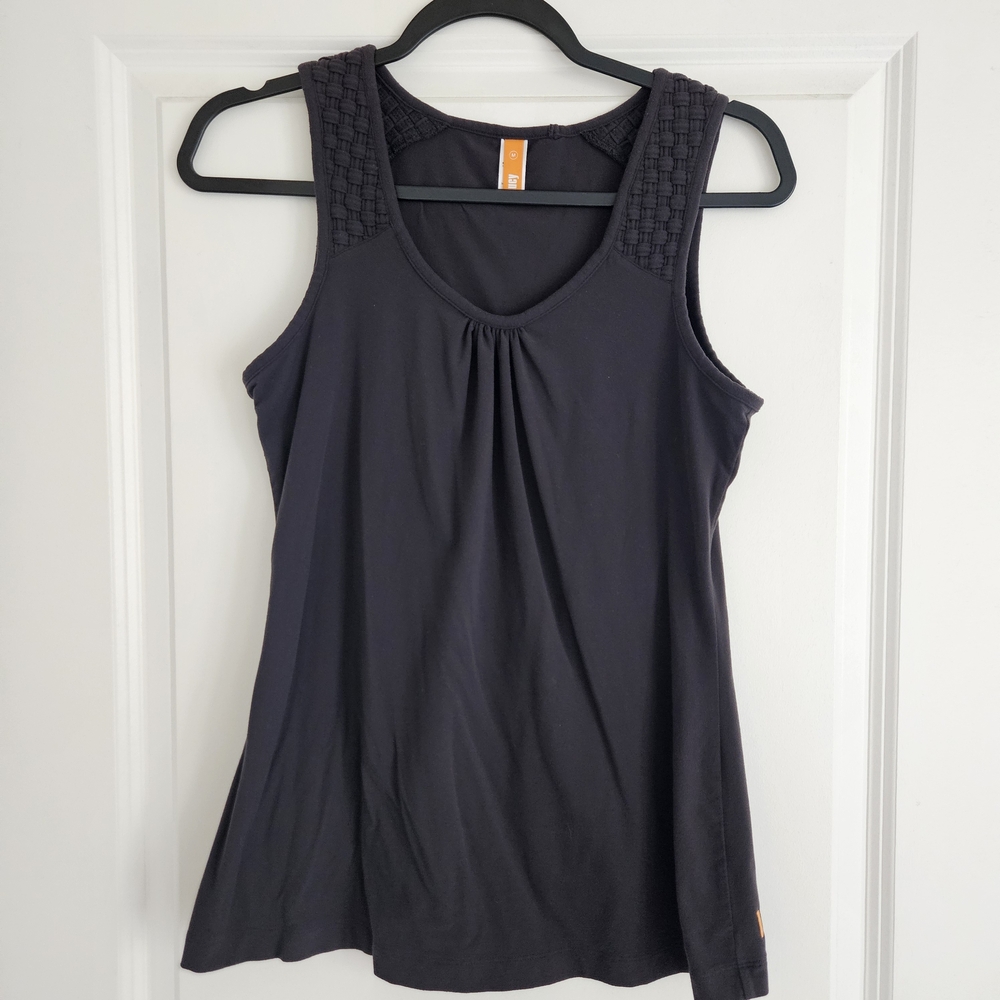 Lucy Dark Grey Tank Top with Braided Shoulder Straps